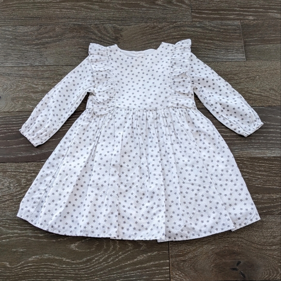 Pippa & Julie White with Gray Stars Dress 18 Months - Picture 1 of 8